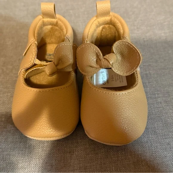 Baby Girl Shoes Set of 3 Like New Carters, Cat & Jack 3-6MO - Picture 8 of 12